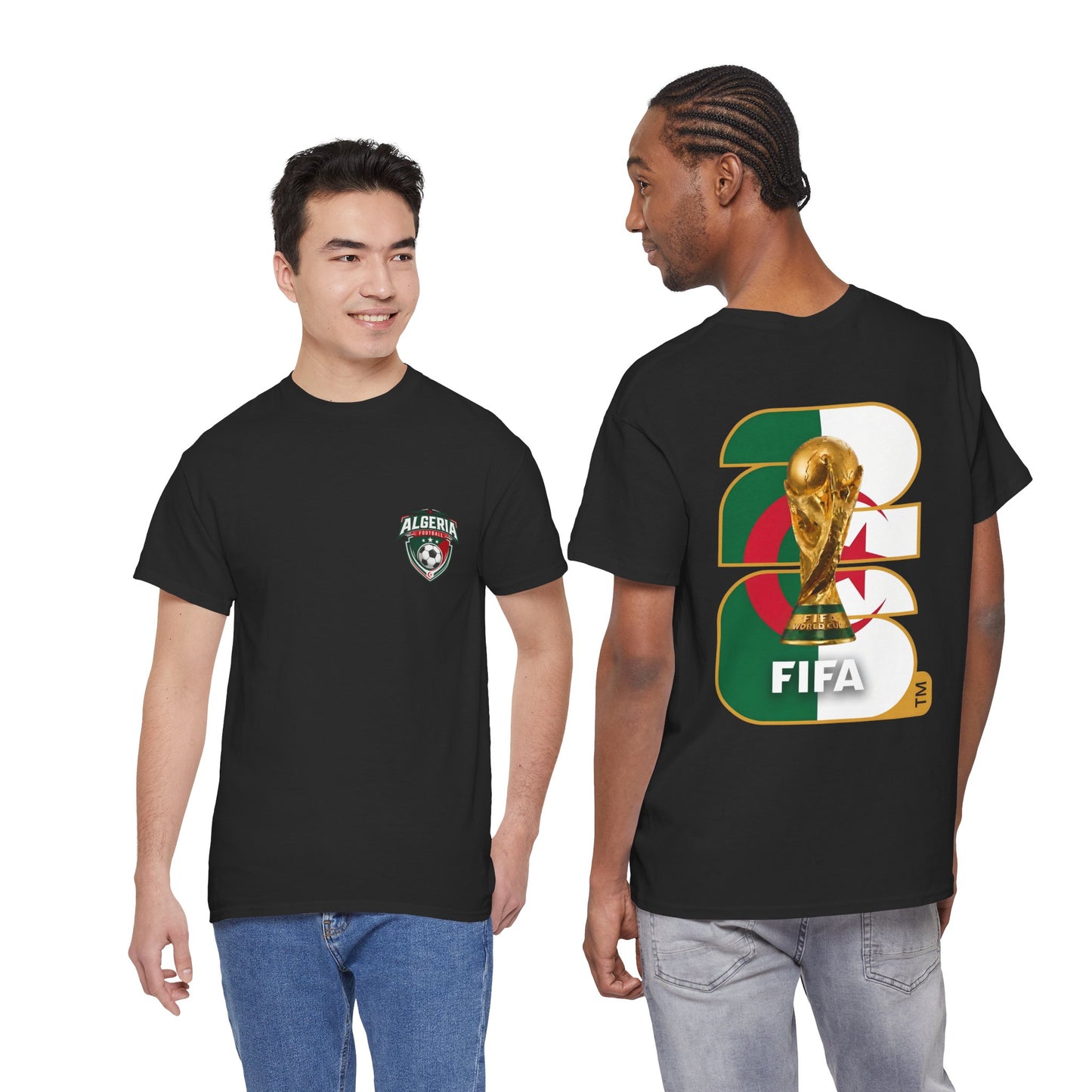 Algeria 2026 FIFA World Cup Fan Edition – Front Crest & Championship Back Graphic T-Shirt