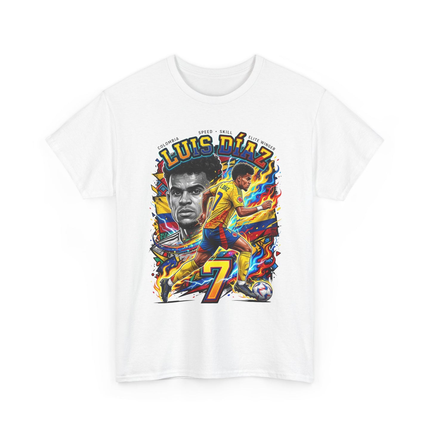Luis Díaz #7 – Colombian Lightning T‑Shirt