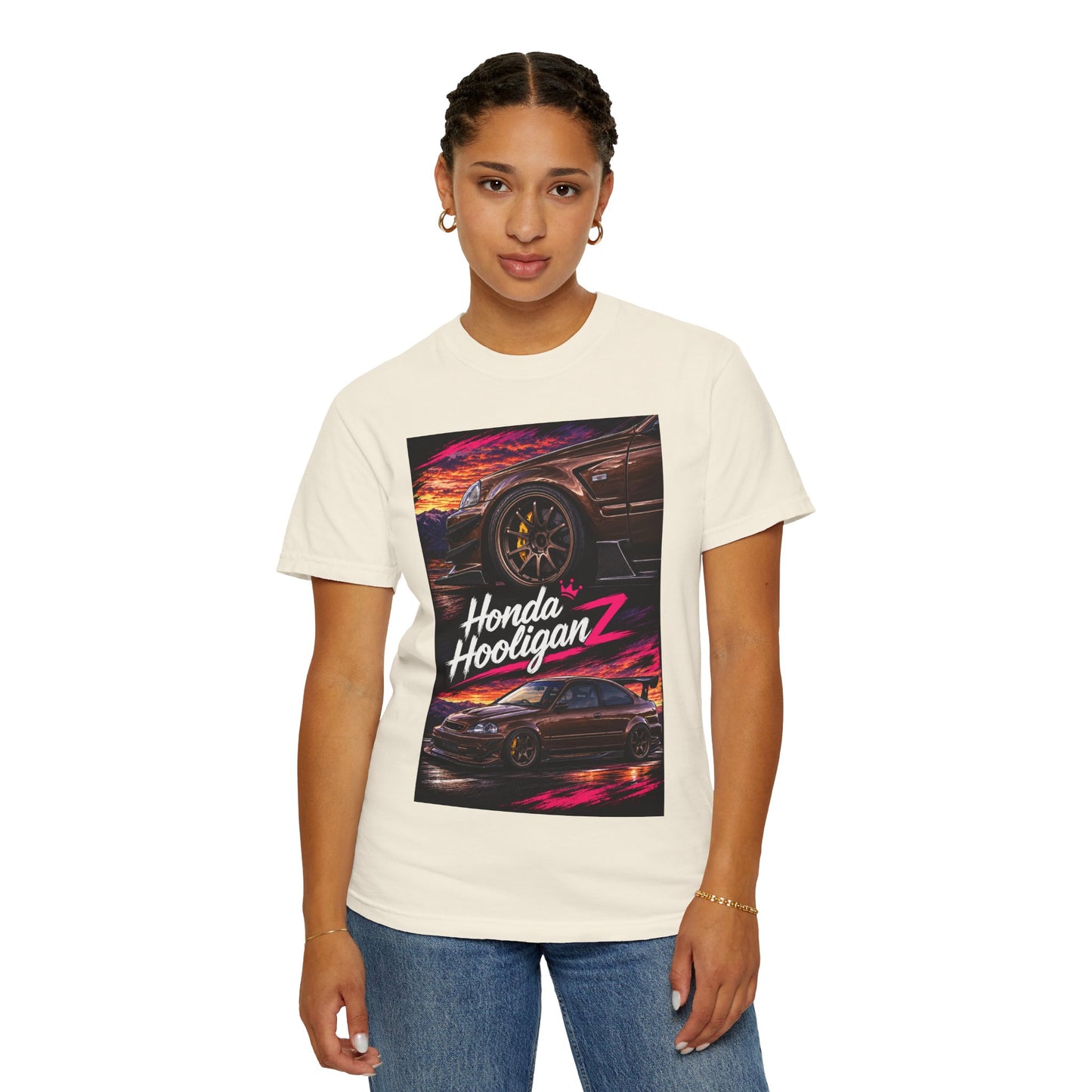 Honda HooliganZ T‑Shirt — Neon Coupe Graphic Tee