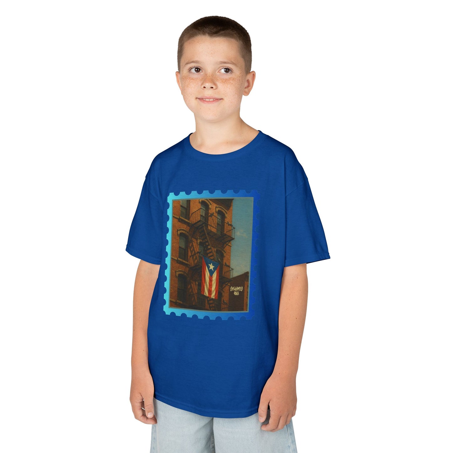 Boricua Barrio Kids T-Shirt – Puerto Rican Flag NYC Street Art