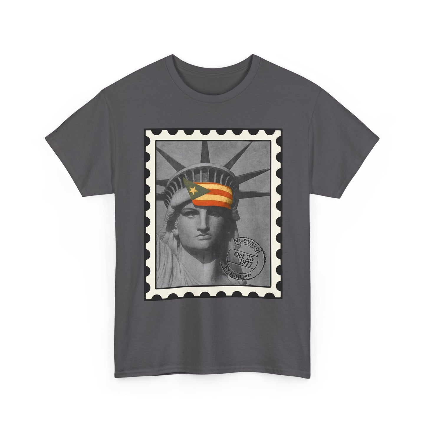 Statue of Liberty Protest Tee — "Liberty Under Protest" Puerto Rican Heritage Shirt