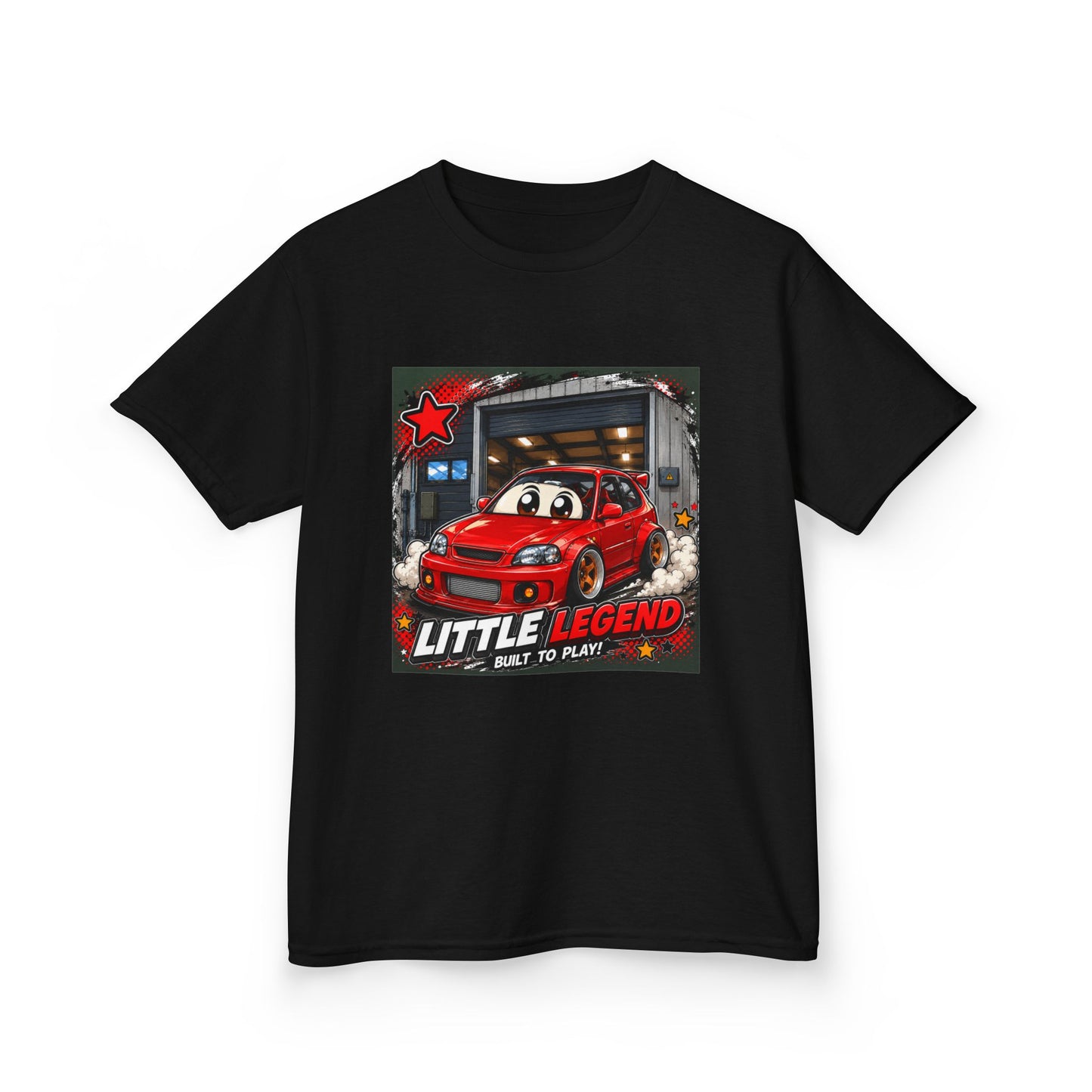 Little Legend Kids T-Shirt — Red Cartoon EK Civic "Little Legend"