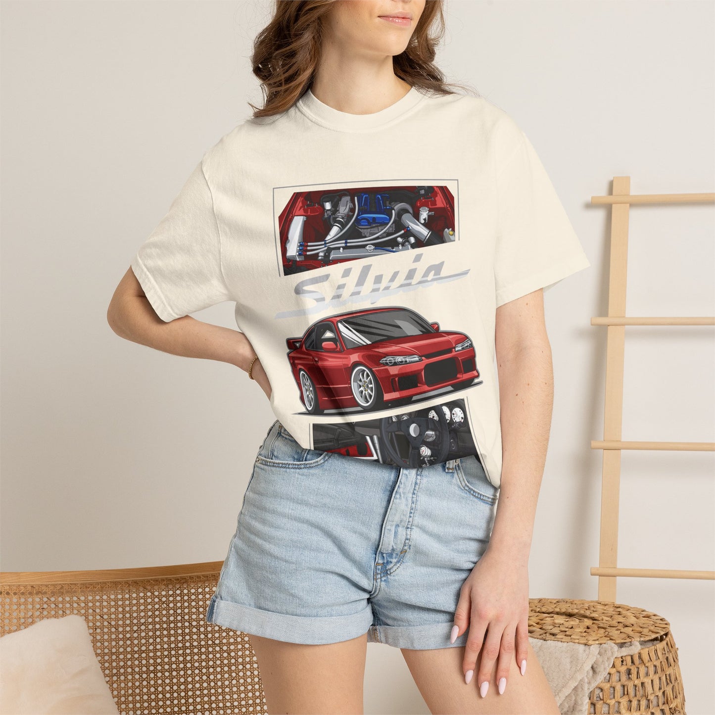 Silvia Sports Car Technical IllustrationT-shirt