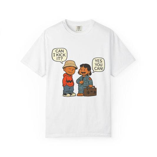 Can I Kick It? Hip-Hop Cartoon Tribute T-Shirt | 90s Old School Rap Inspired Design