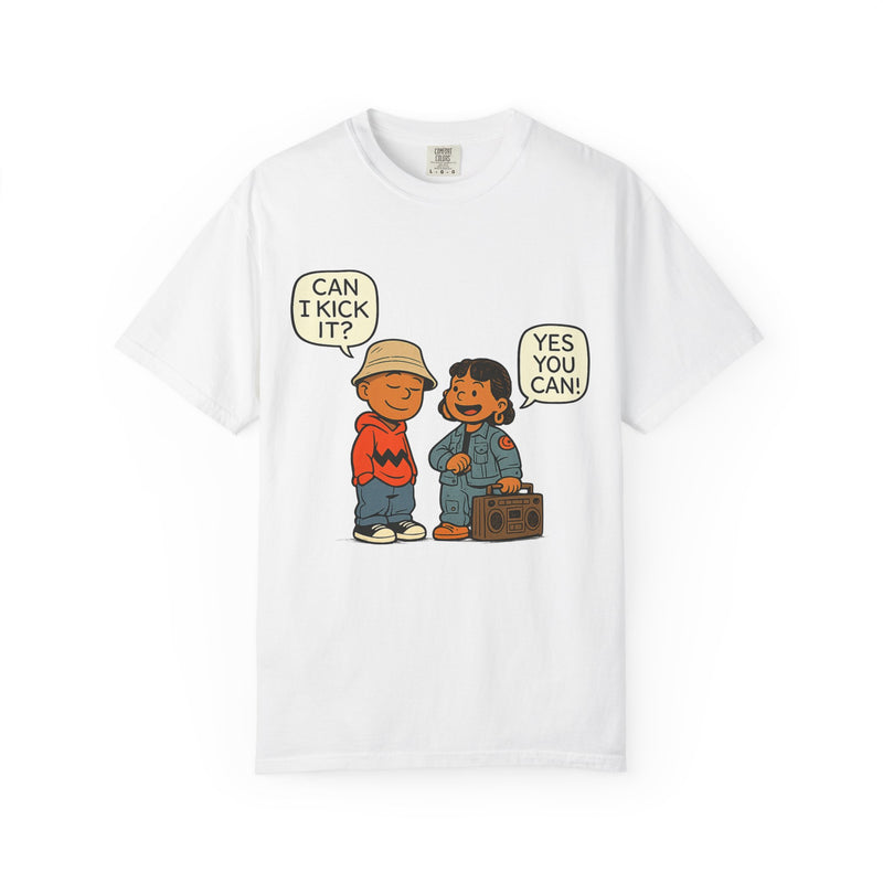 Can I Kick It? Hip-Hop Cartoon Tribute T-Shirt | 90s Old School Rap Inspired Design