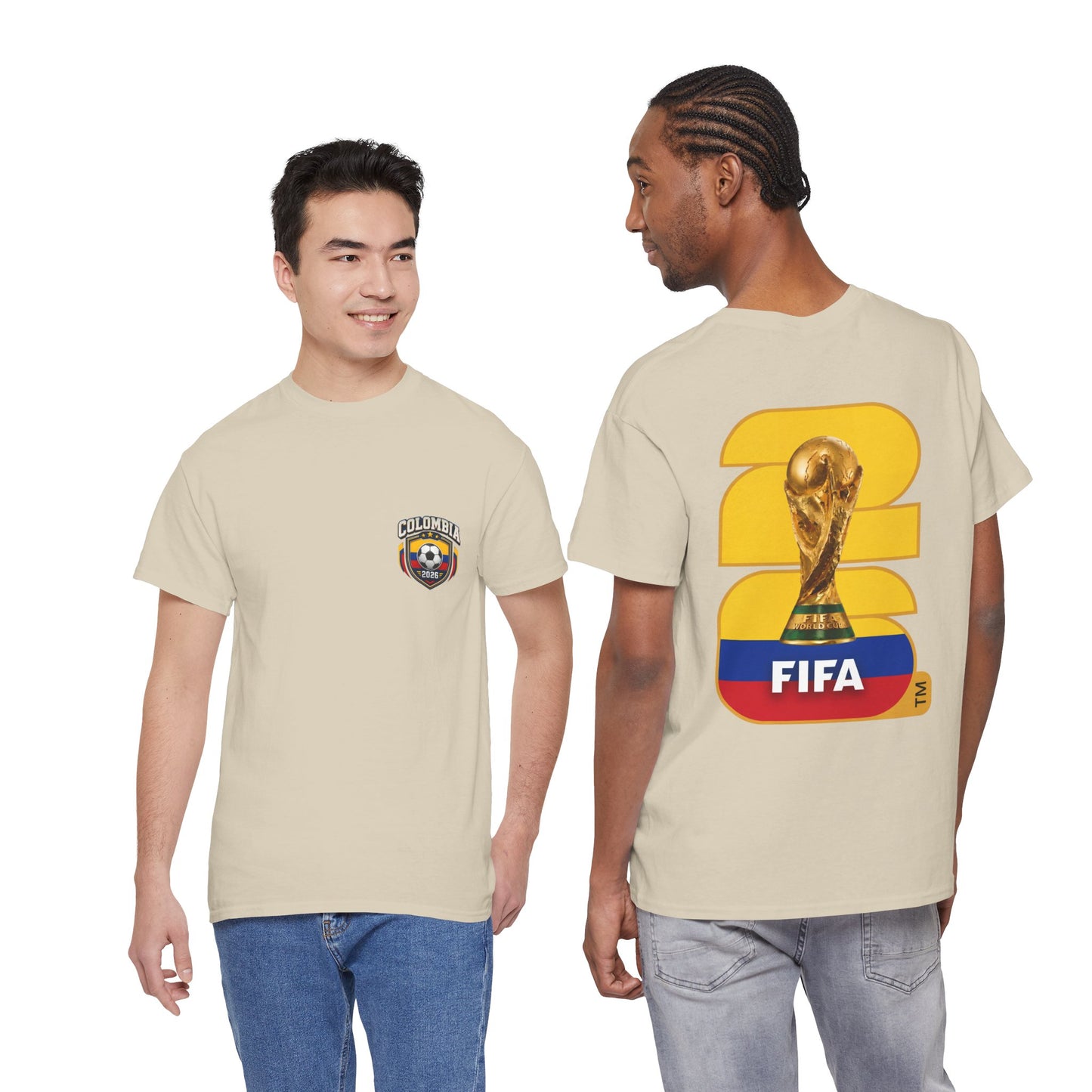 Colombia 2026 FIFA World Cup Fan Edition – Front & Back Premium Soccer T-Shirt