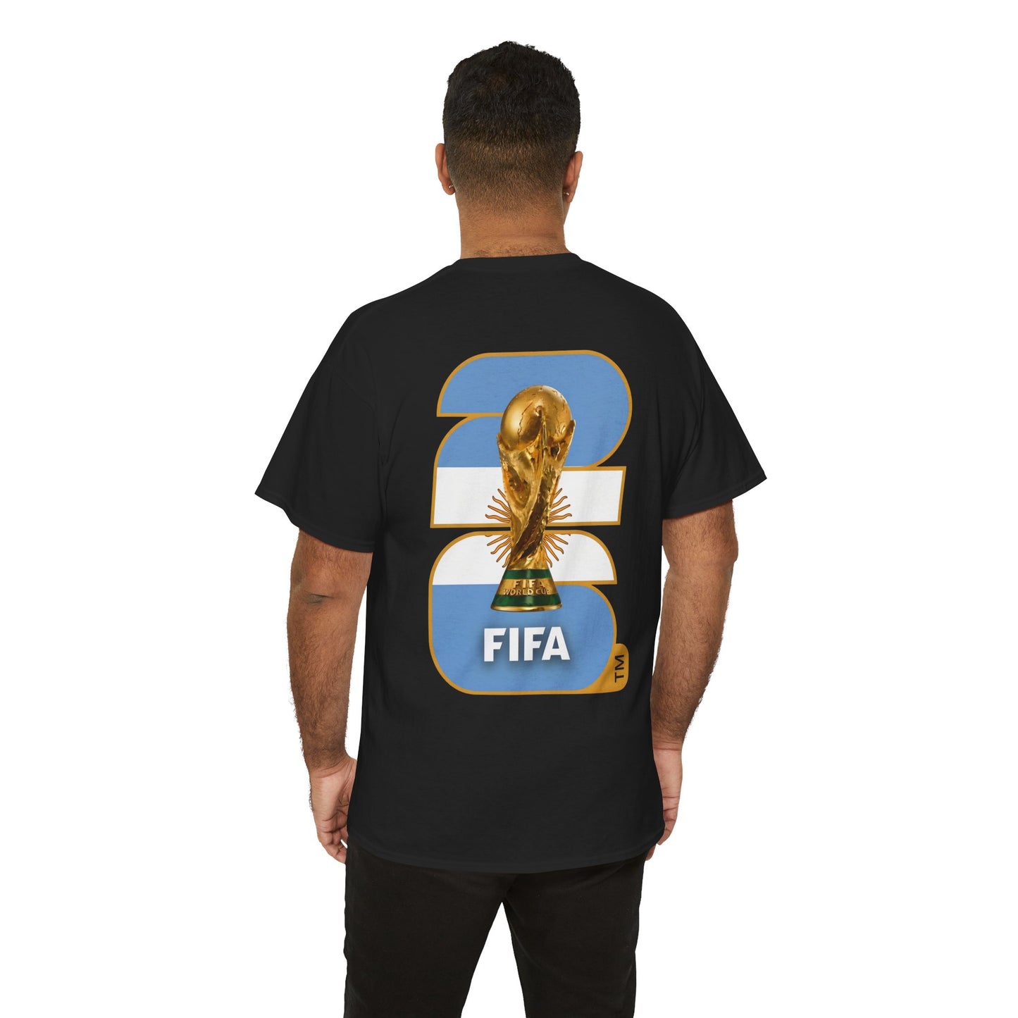 Argentina 2026 FIFA World Cup Fan Edition – Front Crest & Championship Back Graphic T-Shirt