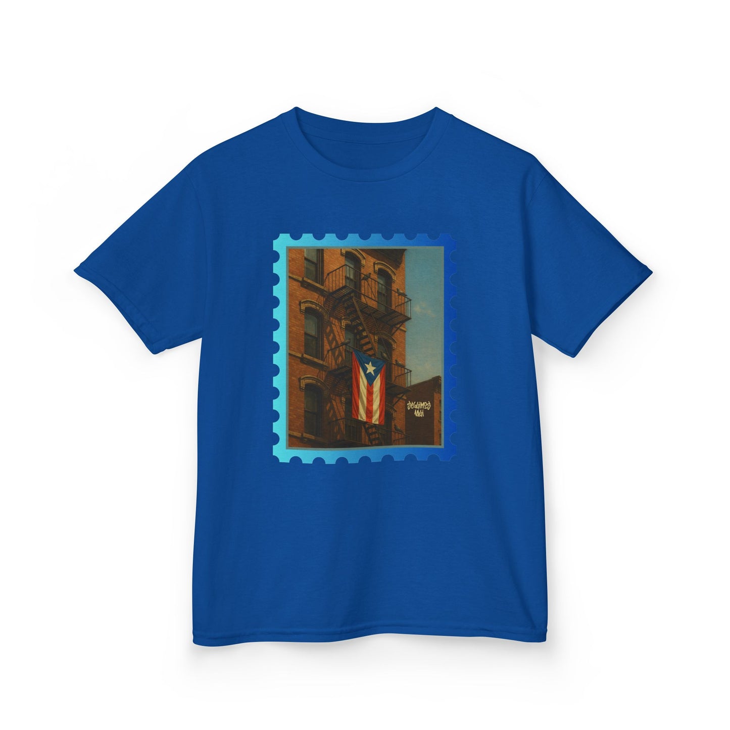 Boricua Barrio Kids T-Shirt – Puerto Rican Flag NYC Street Art