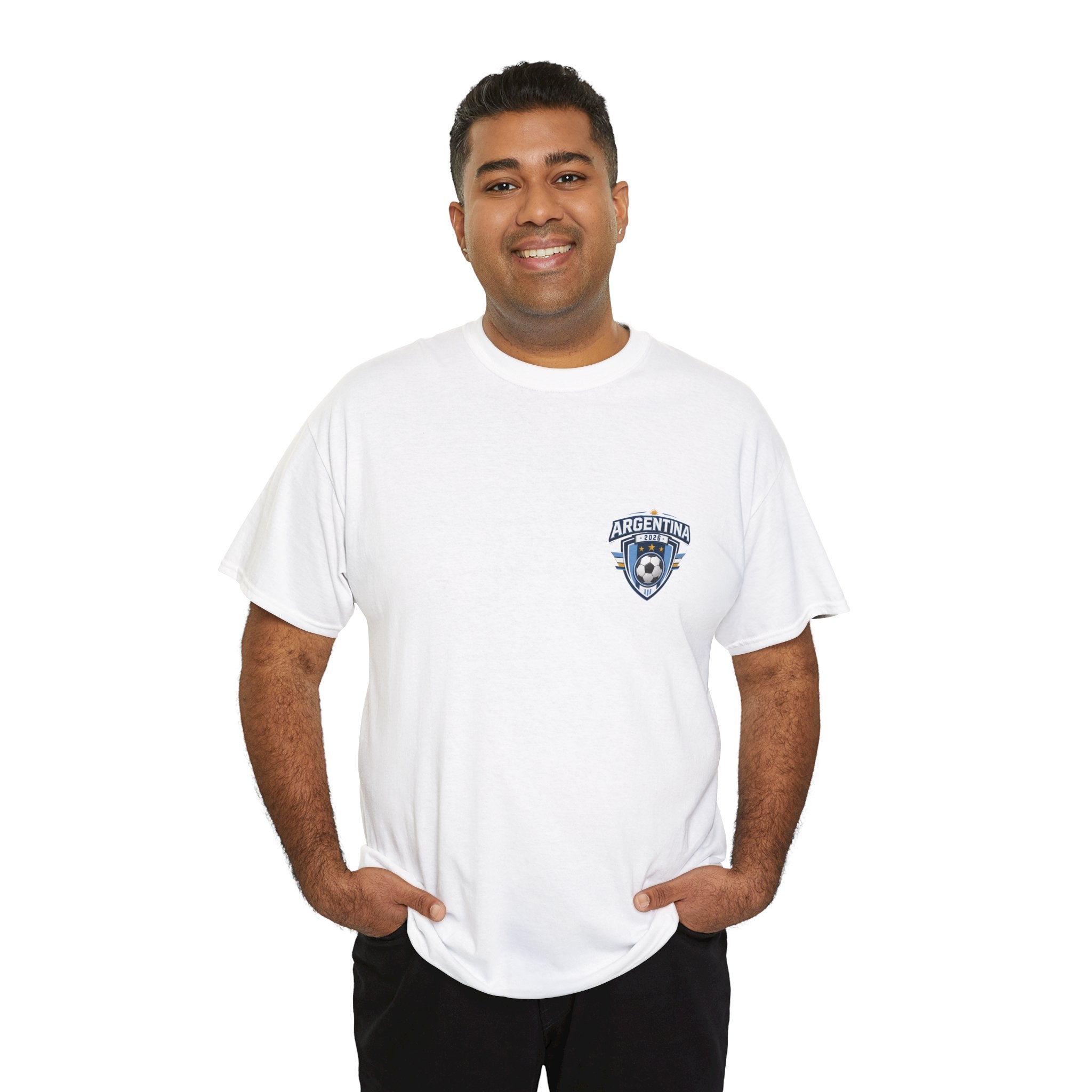 Argentina 2026 FIFA World Cup Fan Edition – Front Crest & Championship Back Graphic T-Shirt