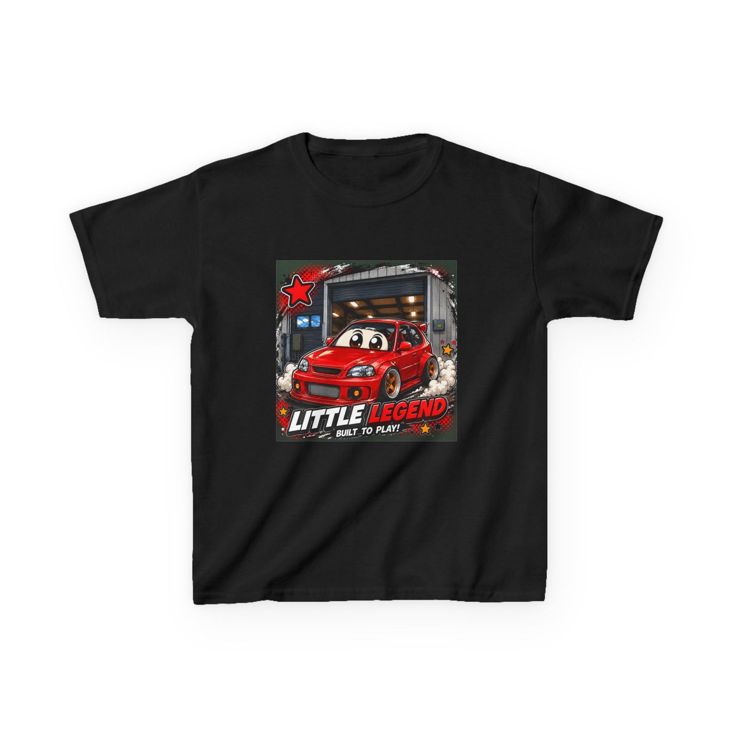 Little Legend Kids T-Shirt — Red Cartoon EK Civic "Little Legend"