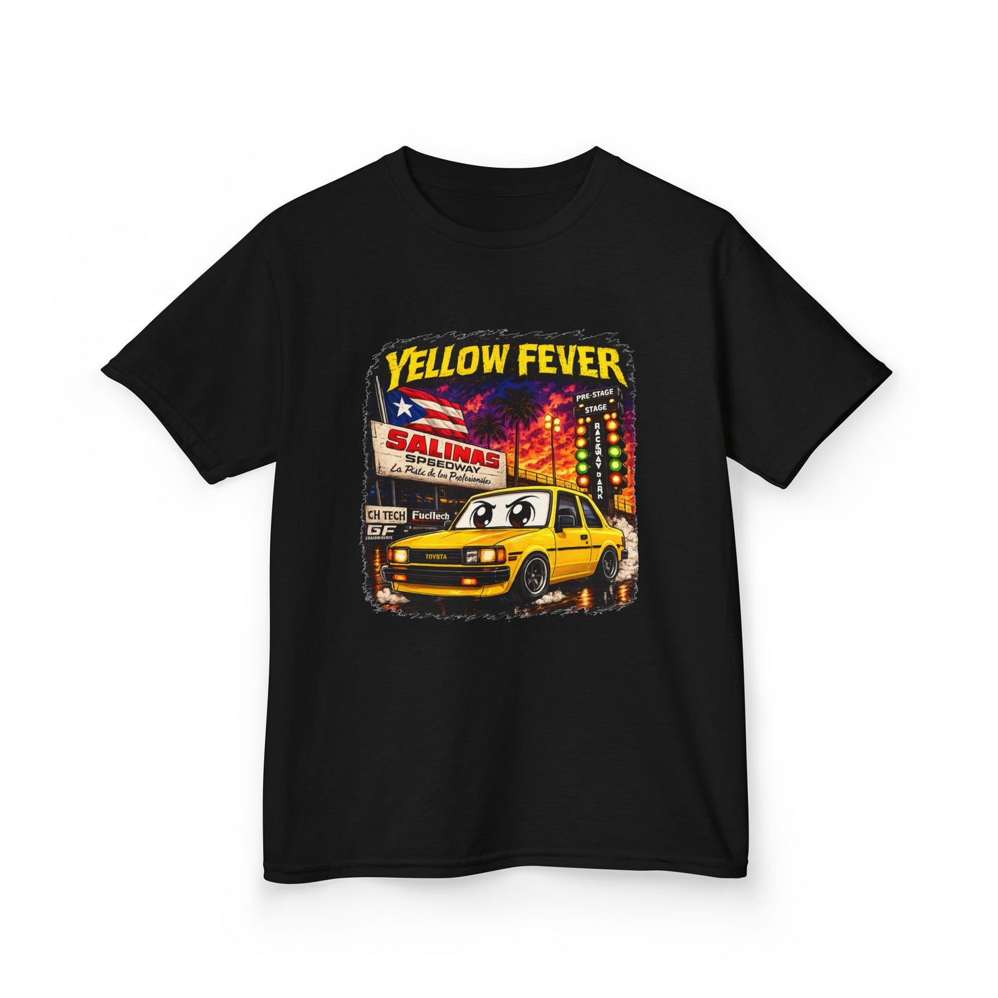 Kids T‑Shirt — "Yellow Fever" Vintage Toyota 1.8 Graphic Tee