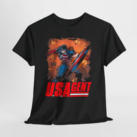 USA Agent Retro Graphic Tee — Vintage Hero Patriotic T‑Shirt