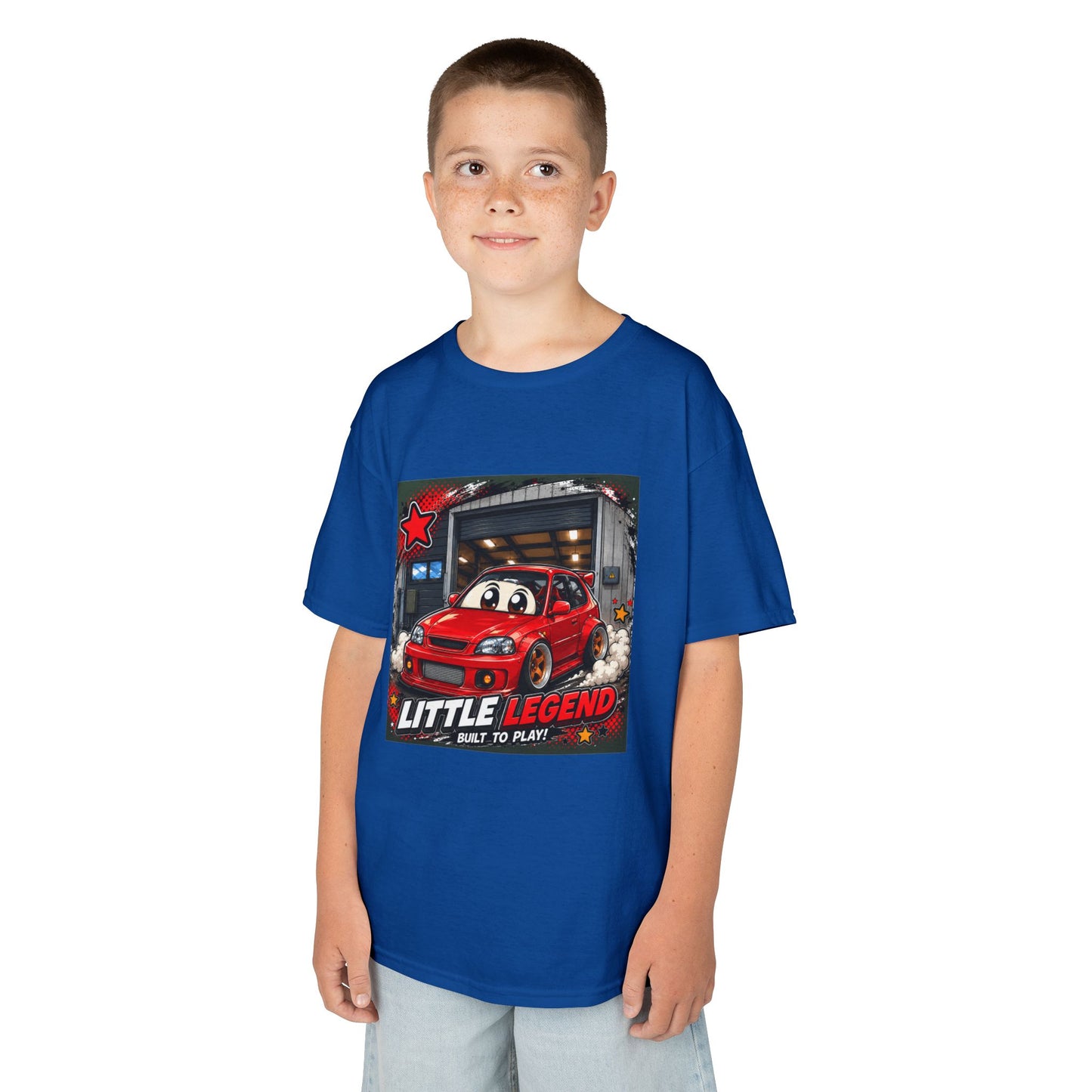 Little Legend Kids T-Shirt — Red Cartoon EK Civic "Little Legend"