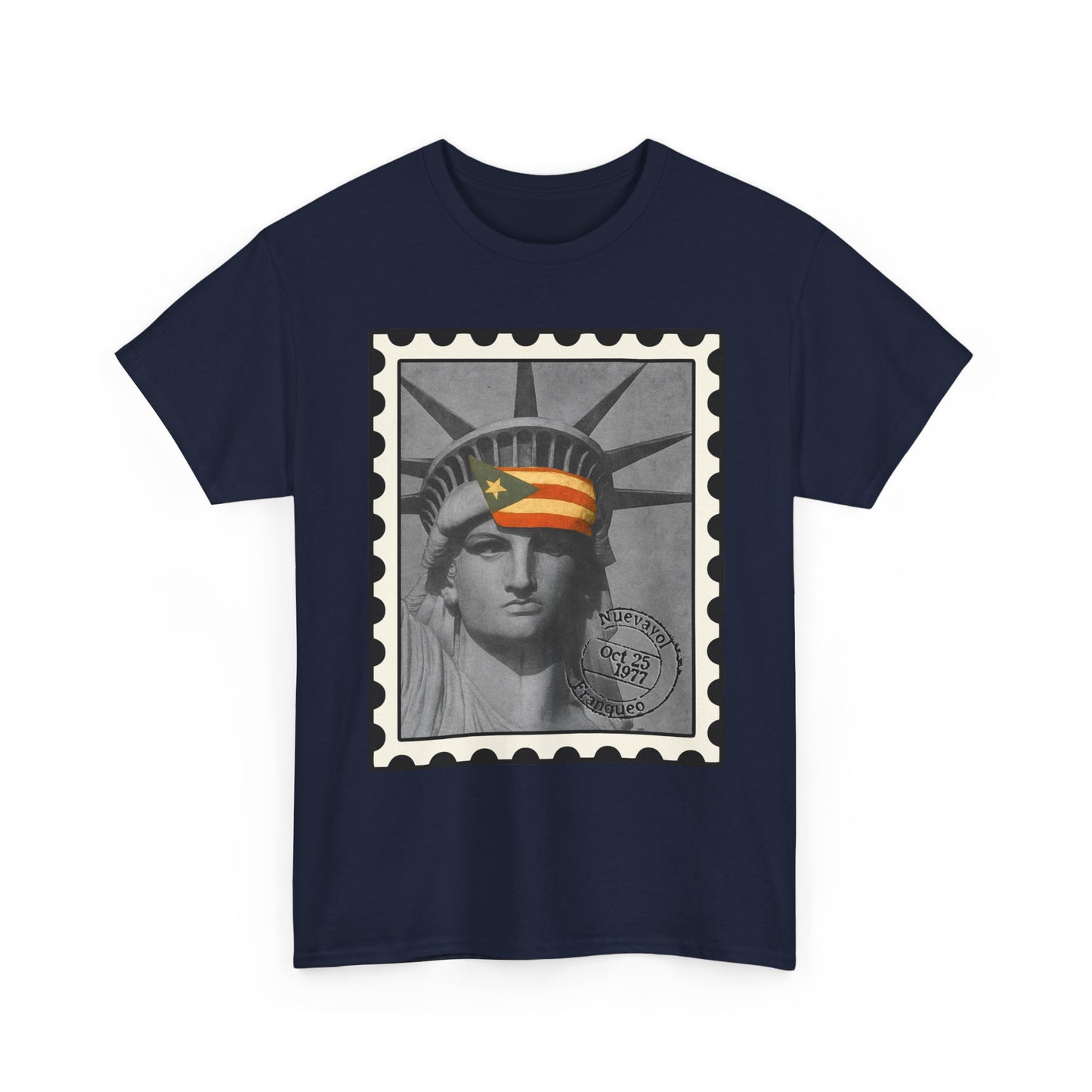 Statue of Liberty Protest Tee — "Liberty Under Protest" Puerto Rican Heritage Shirt