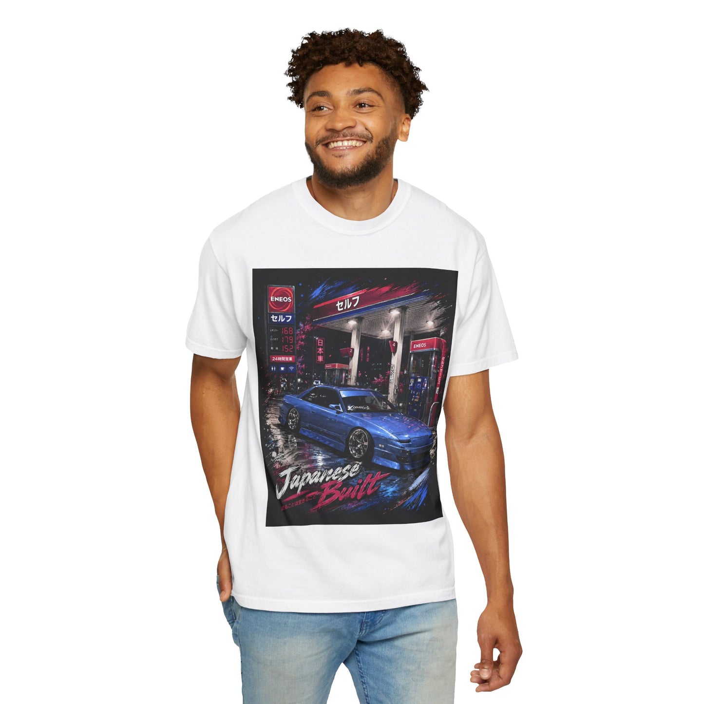 Japanese Built 240 Car T-Shirt — Retro Neon JDM Graphic