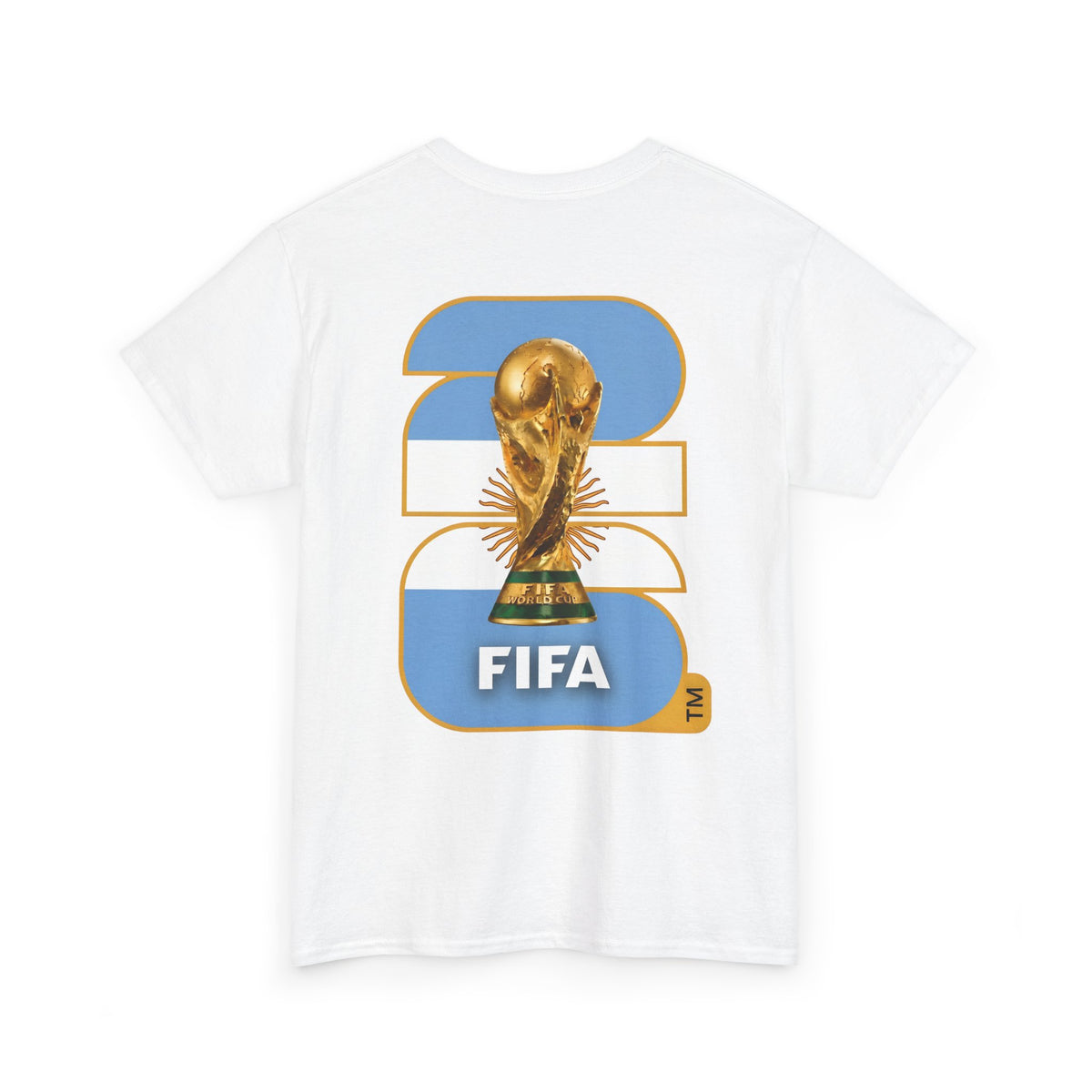 Argentina 2026 FIFA World Cup Fan Edition – Front Crest & Championship Back Graphic T-Shirt
