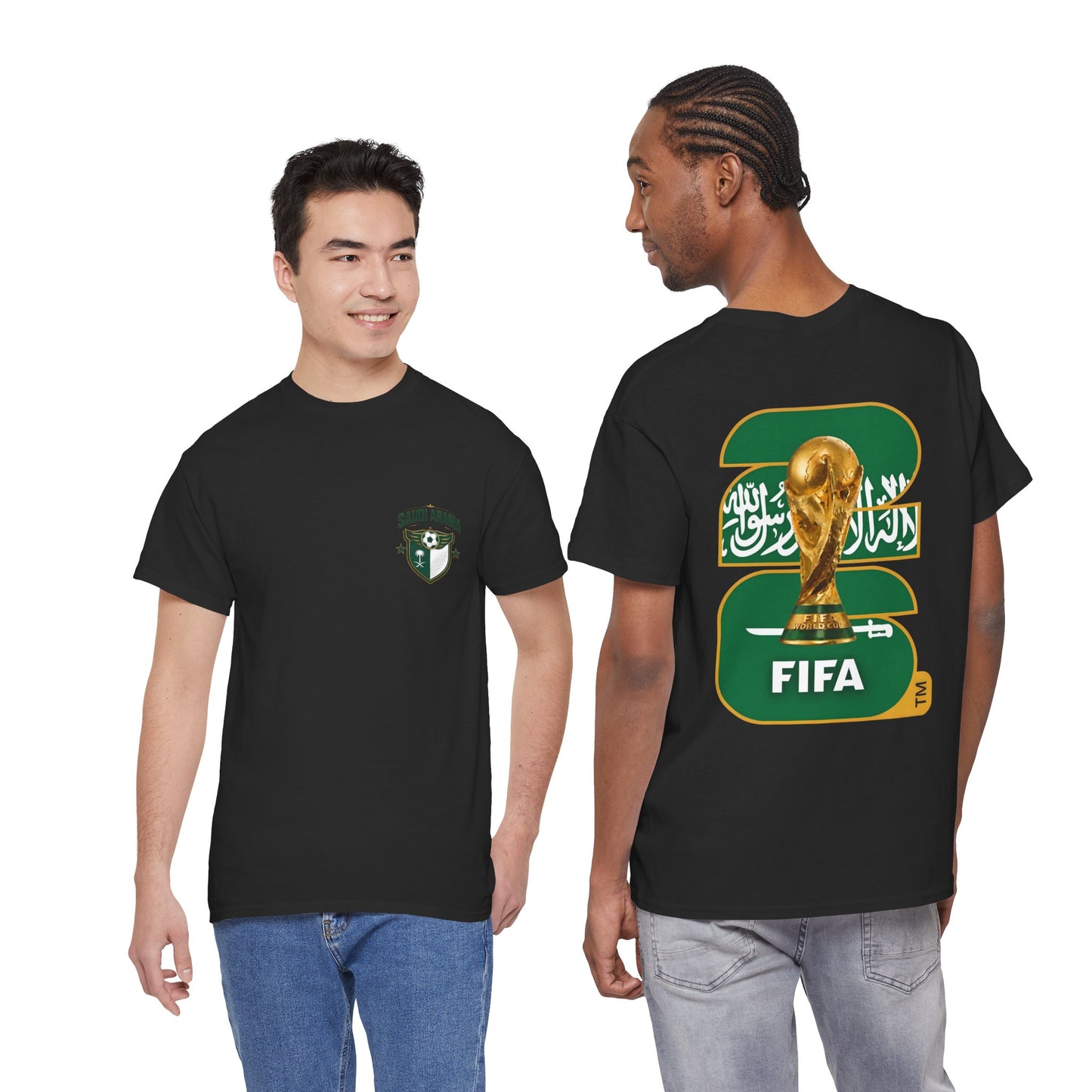 Saudi Arabia 2026 FIFA World Cup Fan Edition – Front Crest & Championship Back Graphic T‑Shirt