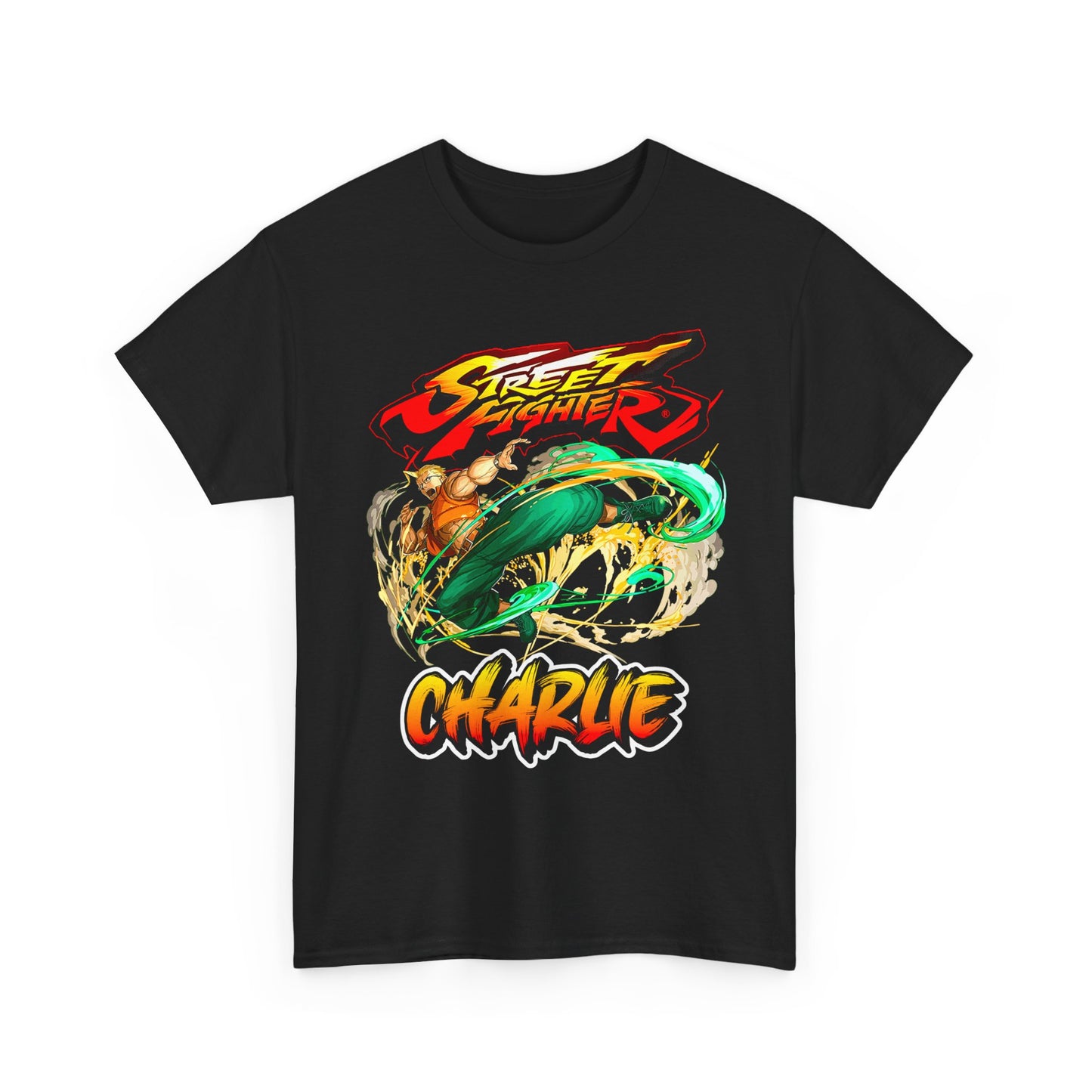 Street Fighter Charlie Dynamic Combat Artwork T-shirt