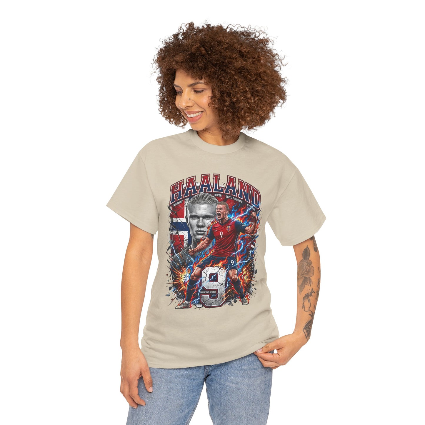Haaland #9 – Nordic Thunder Striker T-Shirt
