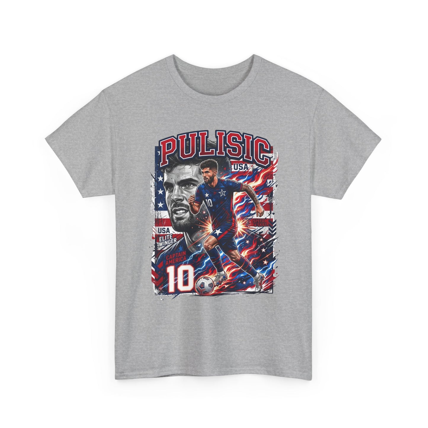 Pulisic #10 – Captain America’s Fire T-Shirt