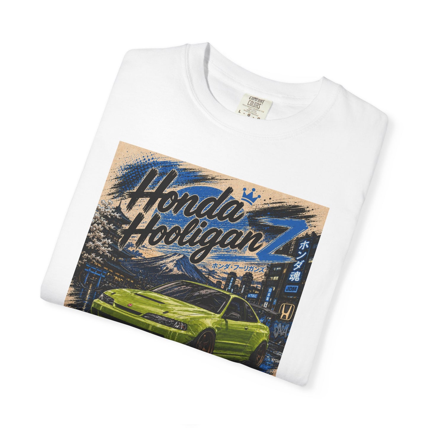 Honda HooliganZ T-Shirt — Vintage Green Sports Car Graphic Tee