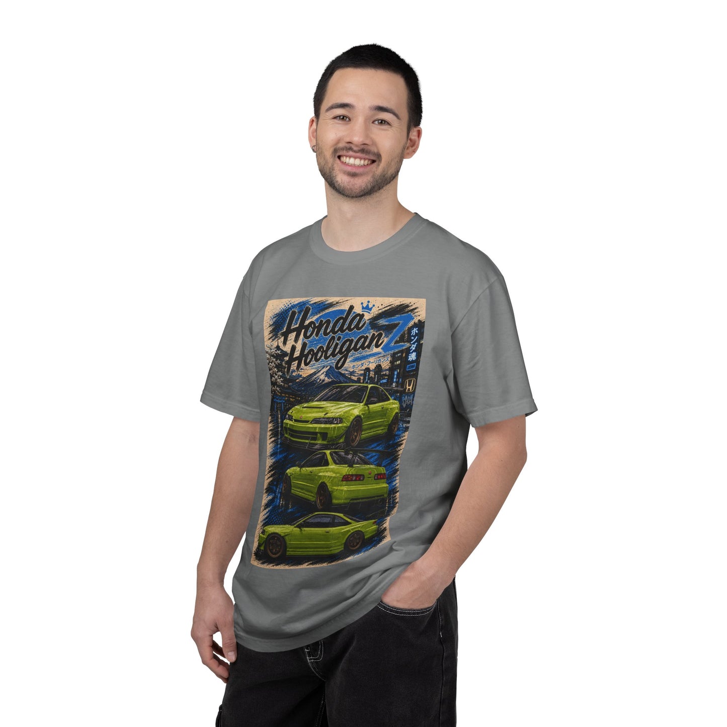 Honda HooliganZ T-Shirt — Vintage Green Sports Car Graphic Tee
