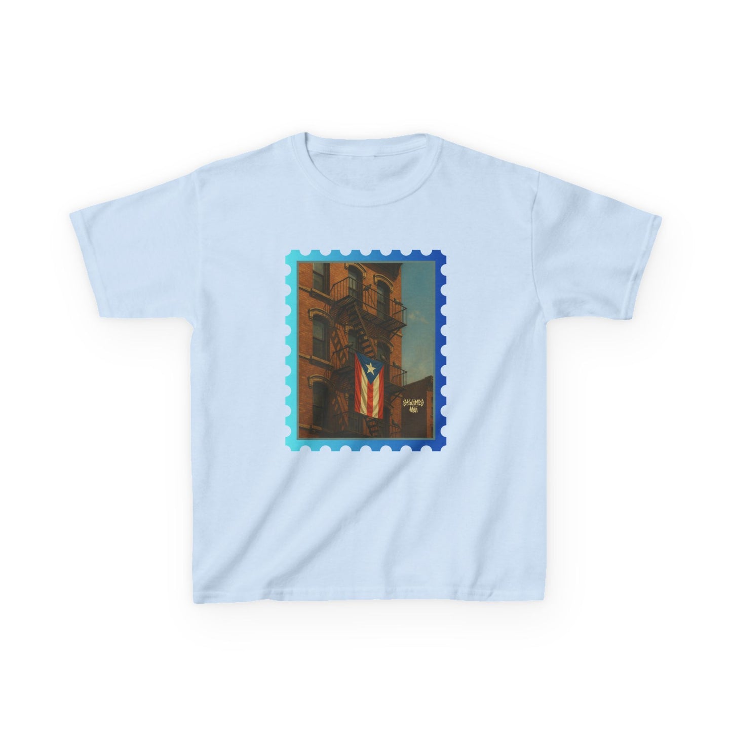 Boricua Barrio Kids T-Shirt – Puerto Rican Flag NYC Street Art