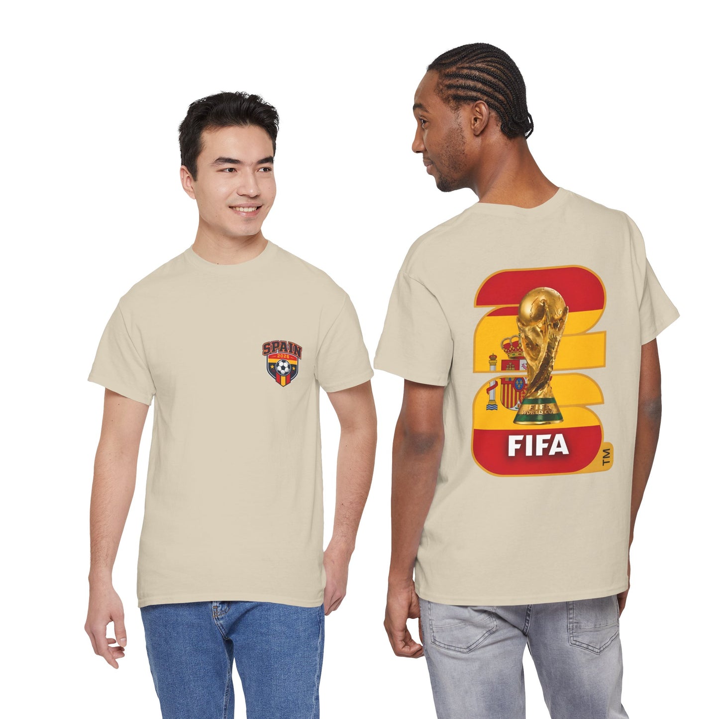 Spain 2026 FIFA World Cup Fan Edition – Front Crest & Championship Back Graphic T-Shirt