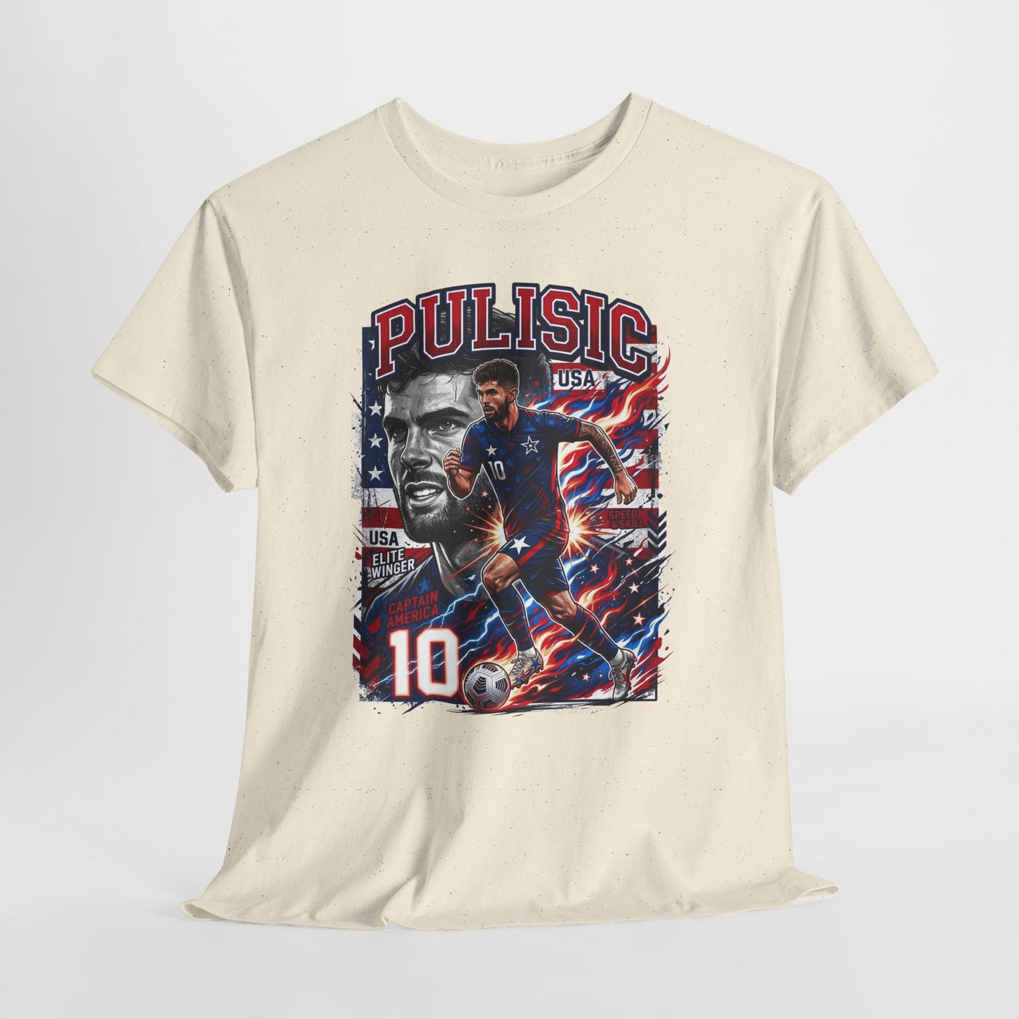 Pulisic #10 – Captain America’s Fire T-Shirt