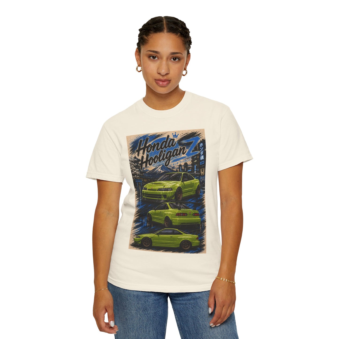 Honda HooliganZ T-Shirt — Vintage Green Sports Car Graphic Tee