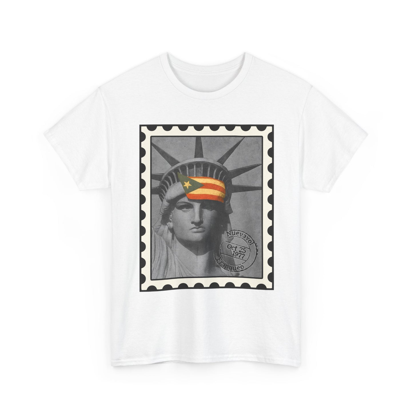 Statue of Liberty Protest Tee — "Liberty Under Protest" Puerto Rican Heritage Shirt