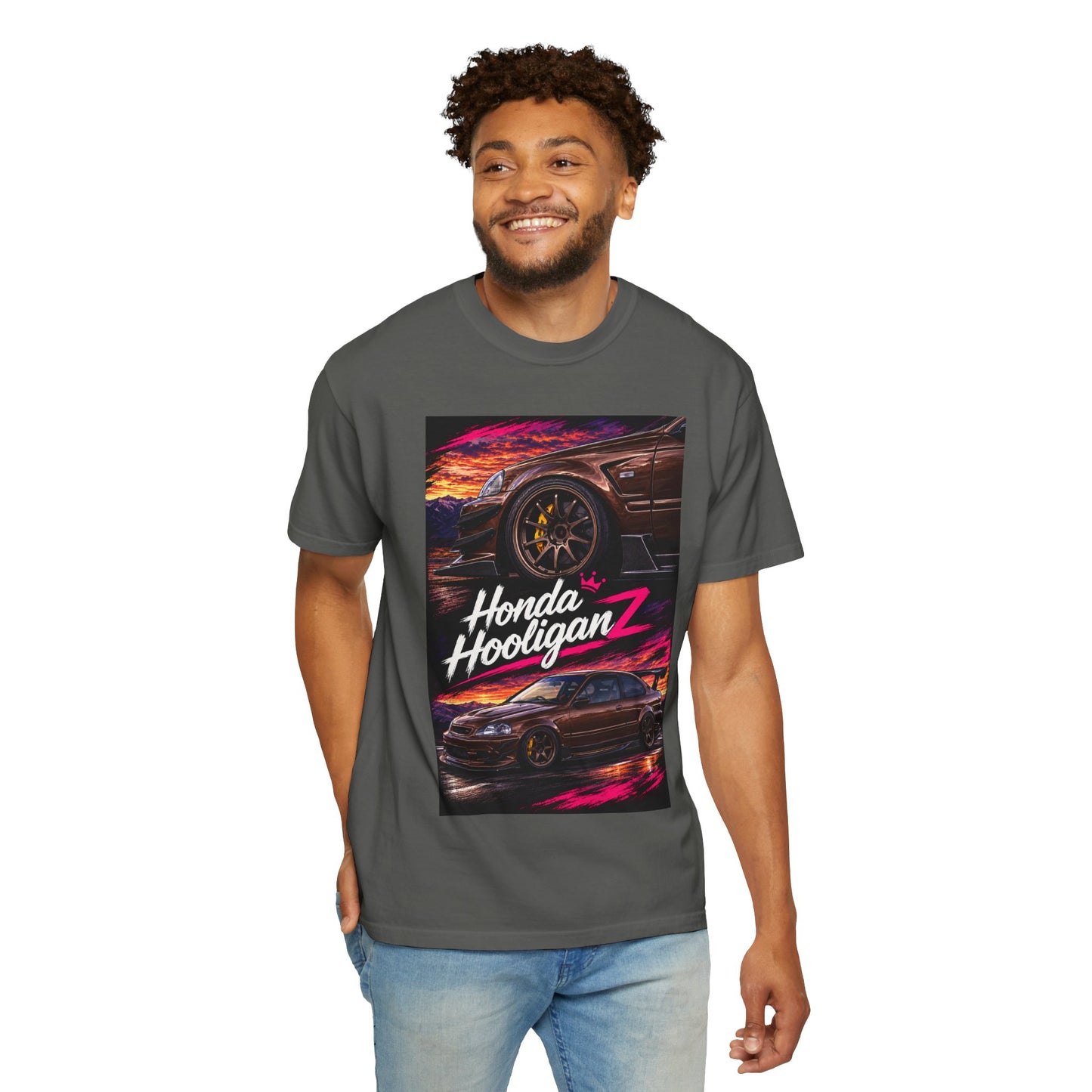 Honda HooliganZ T‑Shirt — Neon Coupe Graphic Tee