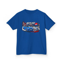 Kids Skyline Racecar T‑Shirt – Blue JDM Drift Design