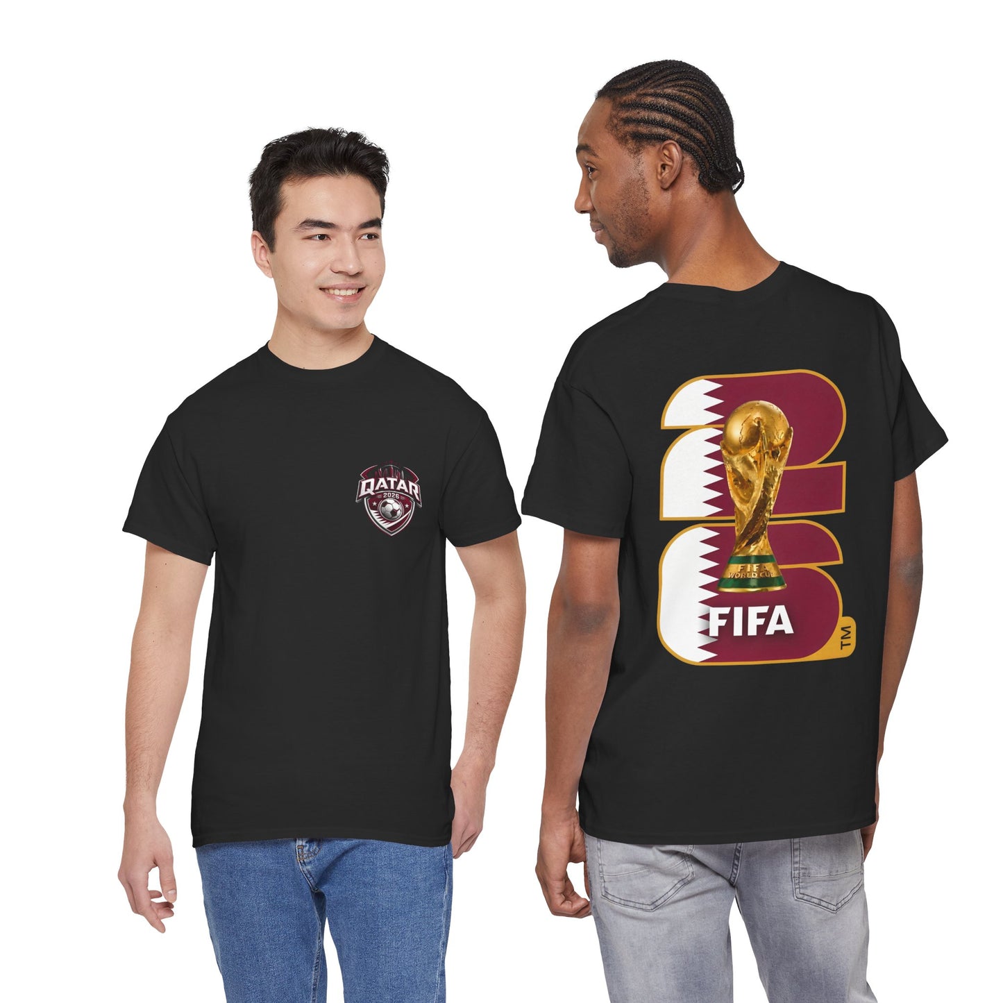 Qatar 2026 FIFA World Cup Fan Edition – Front Crest & Championship Back Graphic T-Shirt