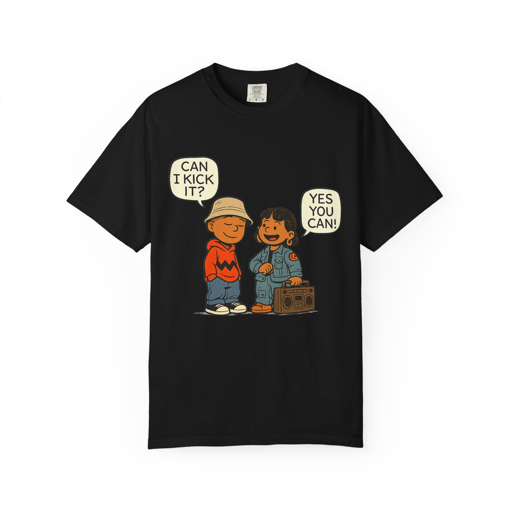 Can I Kick It? Hip-Hop Cartoon Tribute T-Shirt | 90s Old School Rap Inspired Design