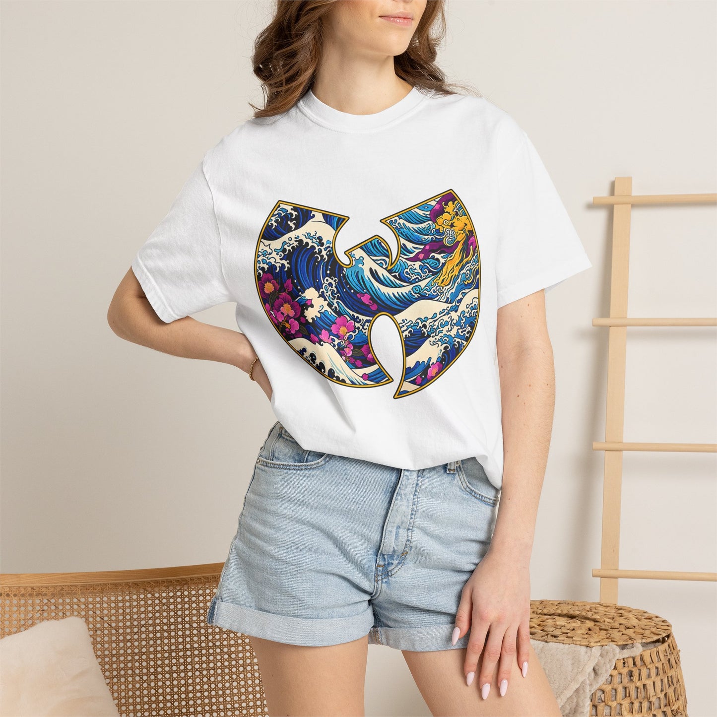 Wu-Tang Ocean Wave T-Shirt — Japanese Wave Logo Graphic Tee