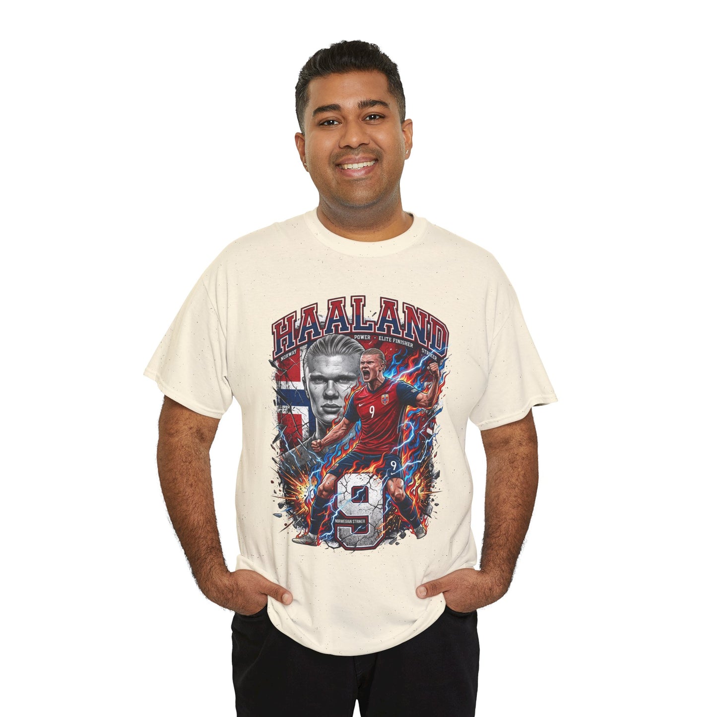 Haaland #9 – Nordic Thunder Striker T-Shirt