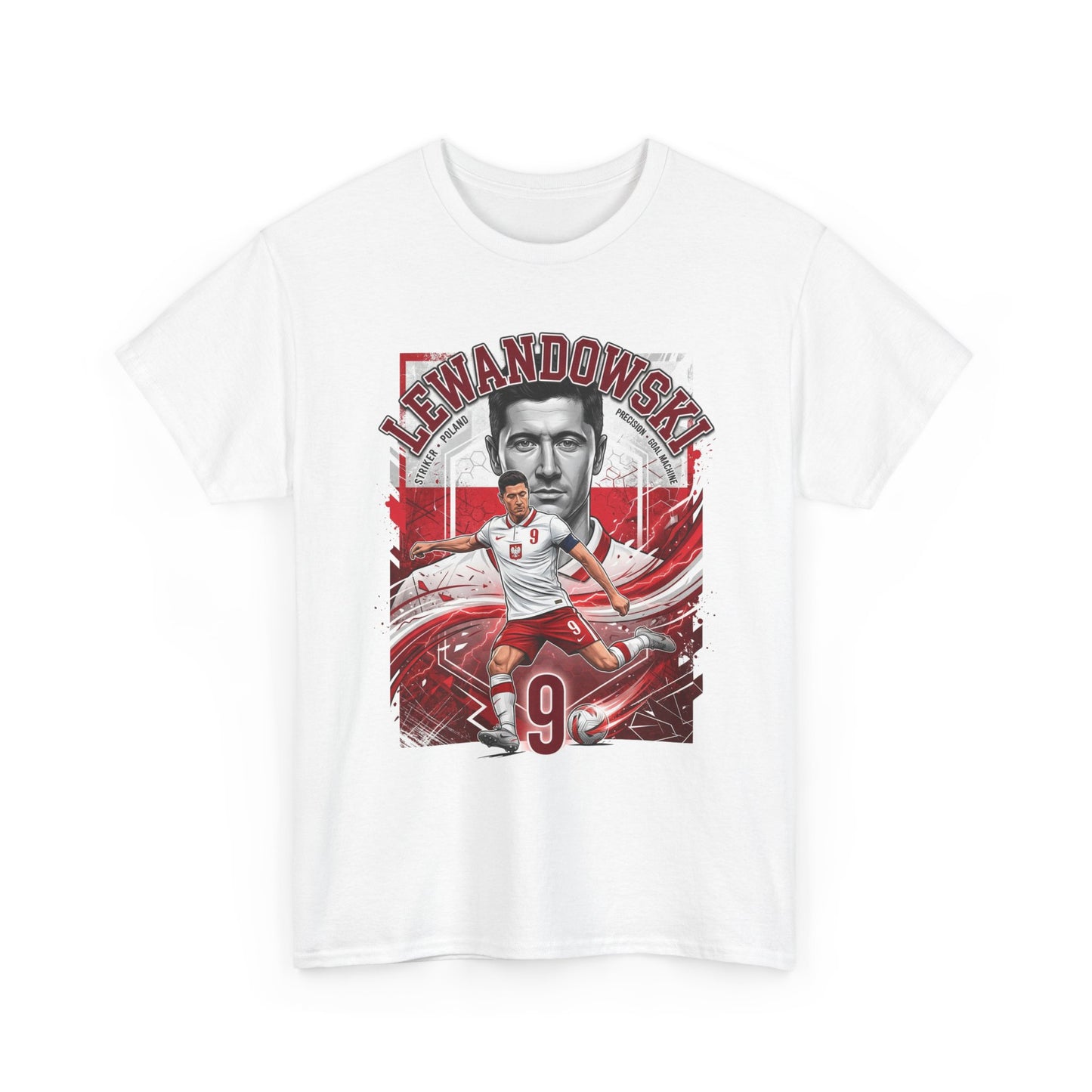 Lewandowski #9 – Poland Goal Machine T-Shirt