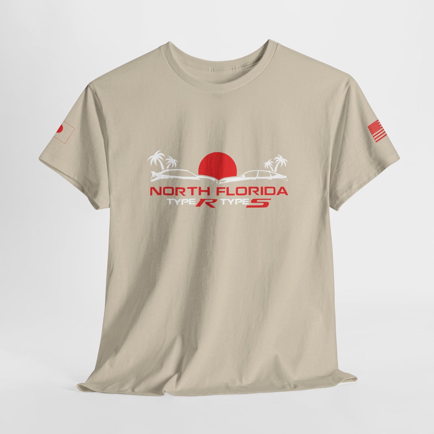 North Florida Type R Types T-Shirt — Retro Sunset Palm Beach Car Tee