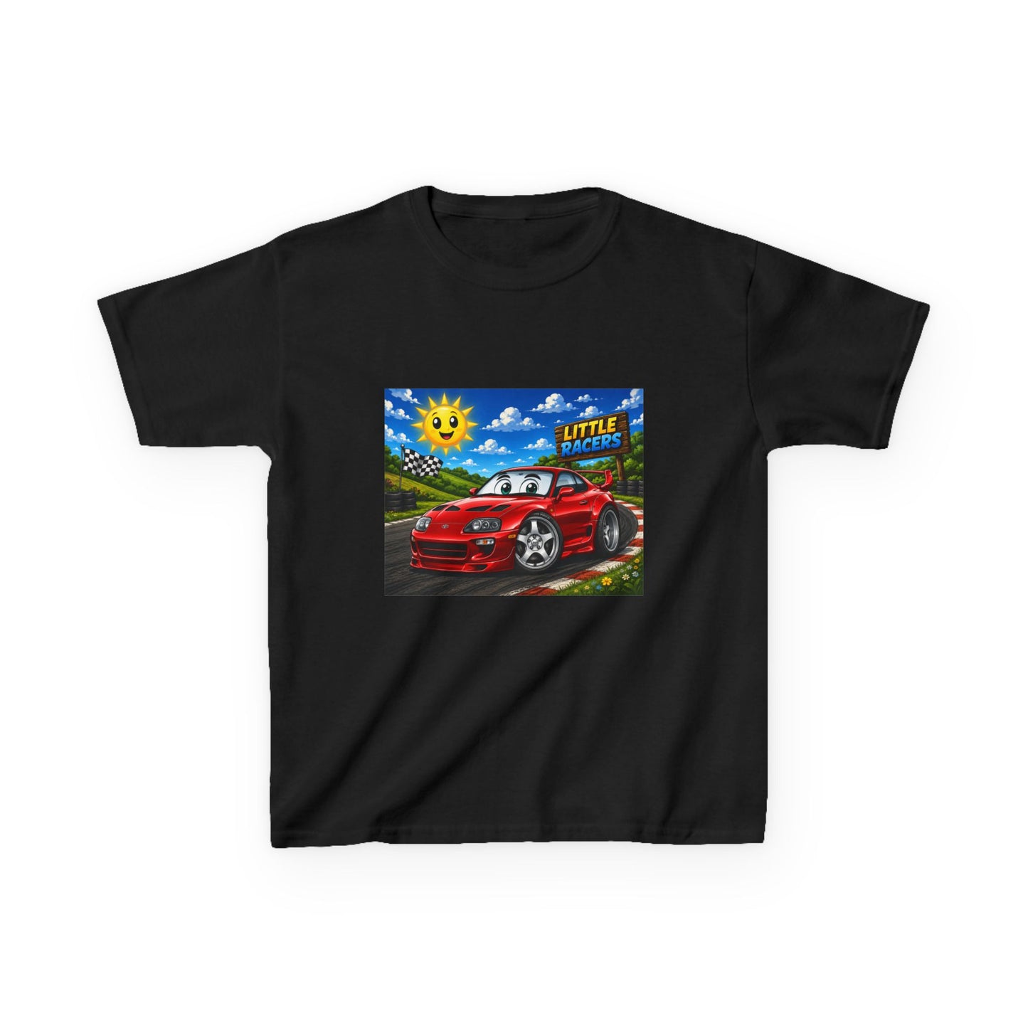 Kids Race Car Tee – 'Little Racer' Red Supra Kid's T‑Shirt