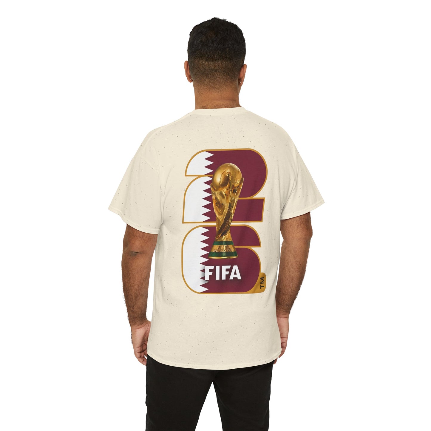 Qatar 2026 FIFA World Cup Fan Edition – Front Crest & Championship Back Graphic T-Shirt