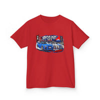 Kids Skyline Racecar T‑Shirt – Blue JDM Drift Design