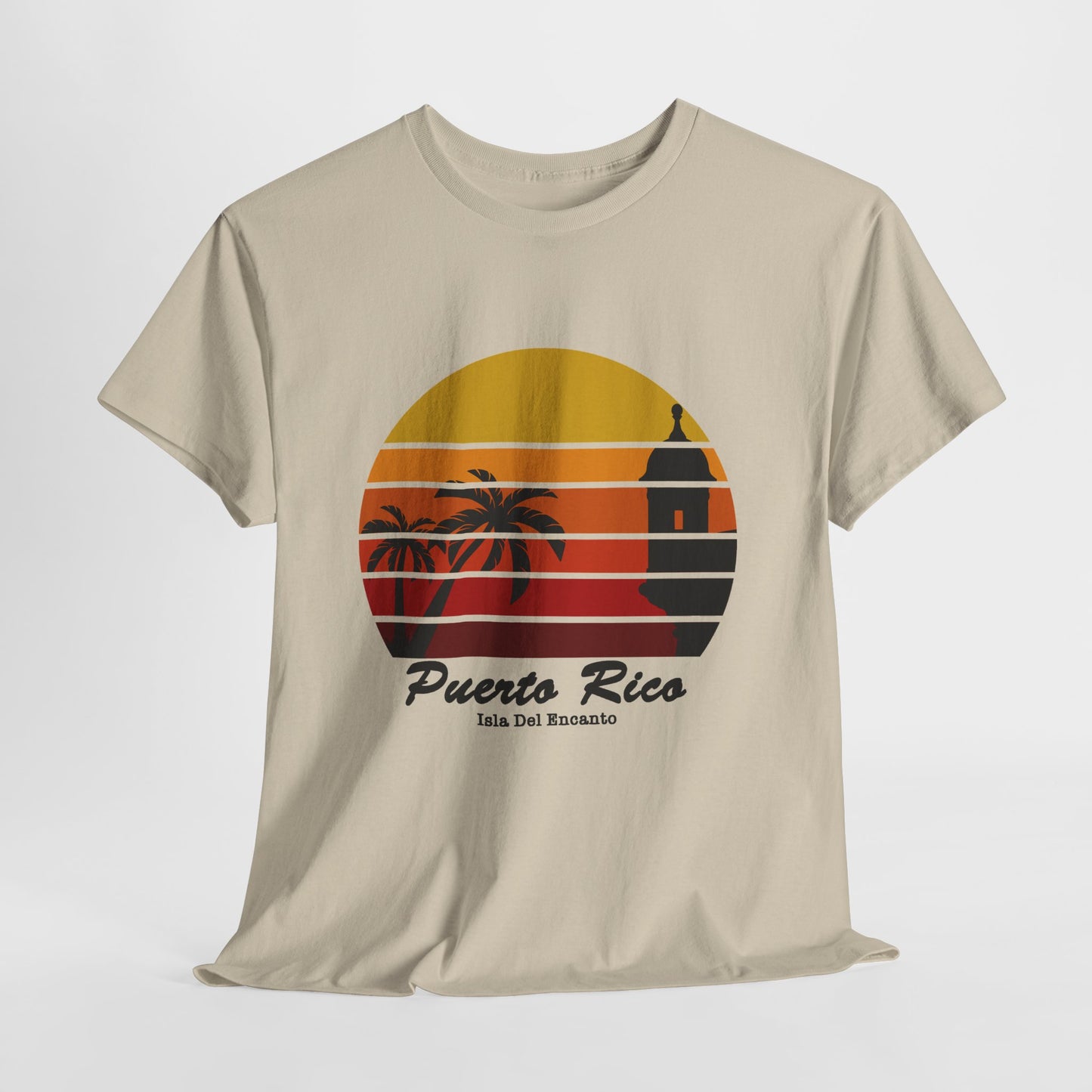 Puerto Rico Sunset T-Shirt – Isla Del Encanto Vintage Palm Tee