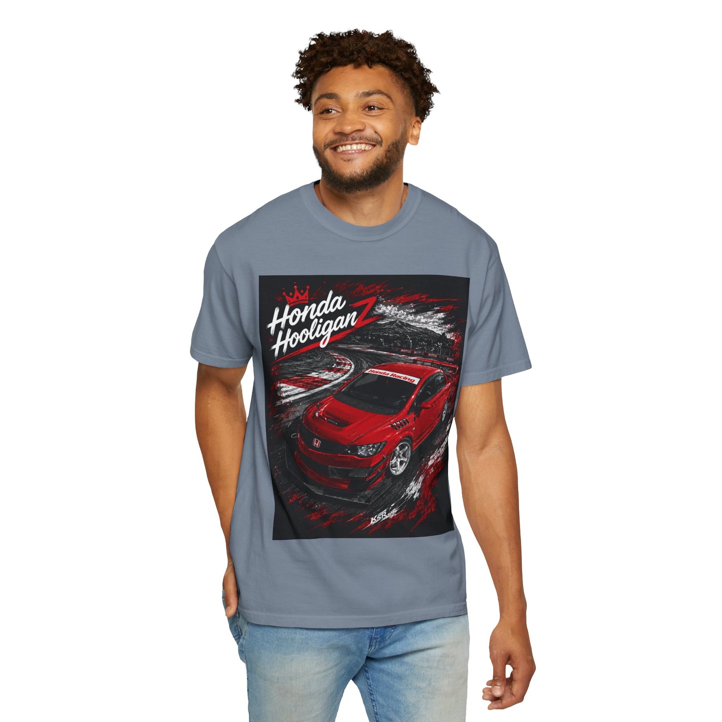 Honda HooliganZ T-Shirt — Red Sports Car Racing Graphic Tee