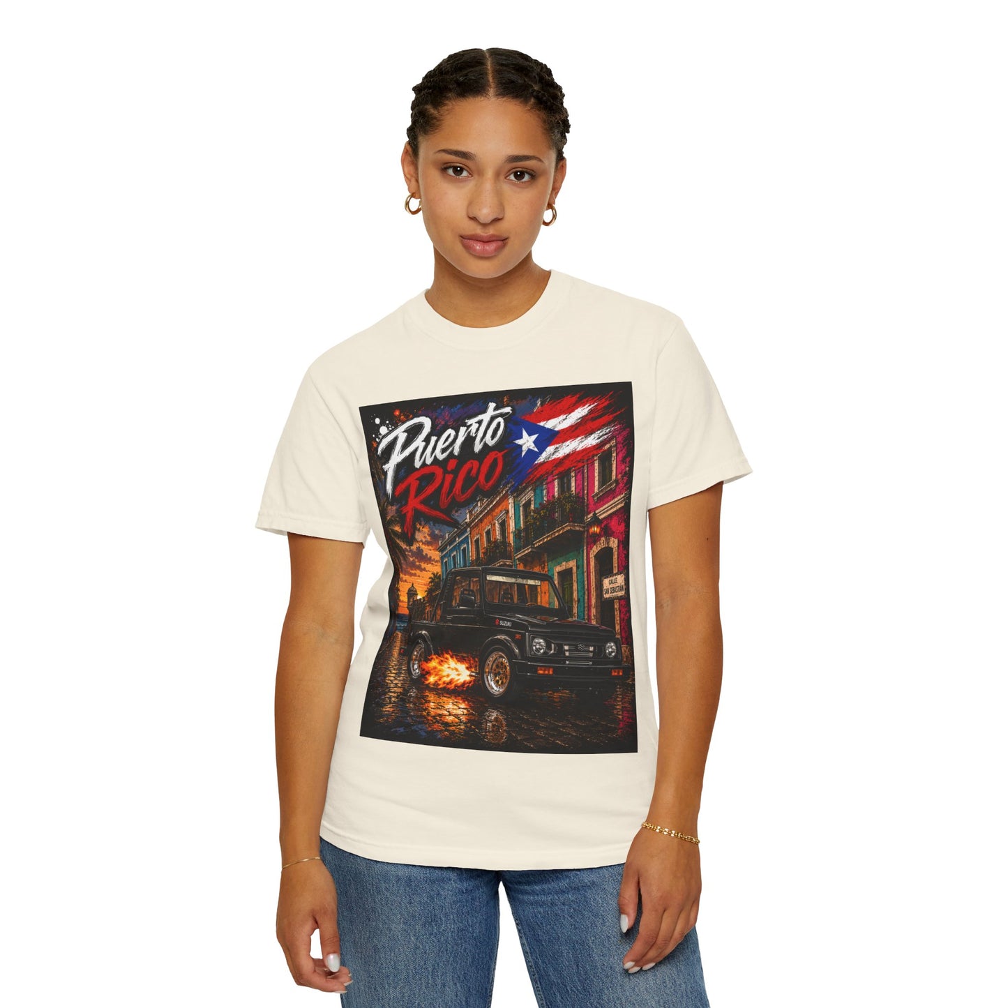 Puerto Rico Suzuki Samuri Street Scene T-Shirt