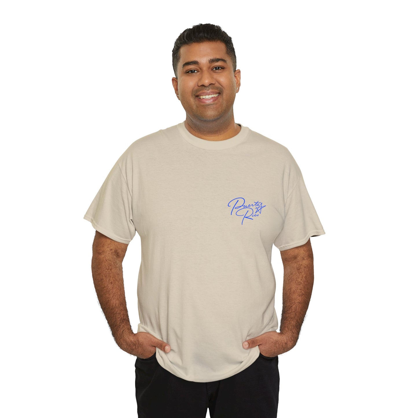 Puerto Rico Streets Tee — Handwritten Logo & Old San Juan Back Illustration