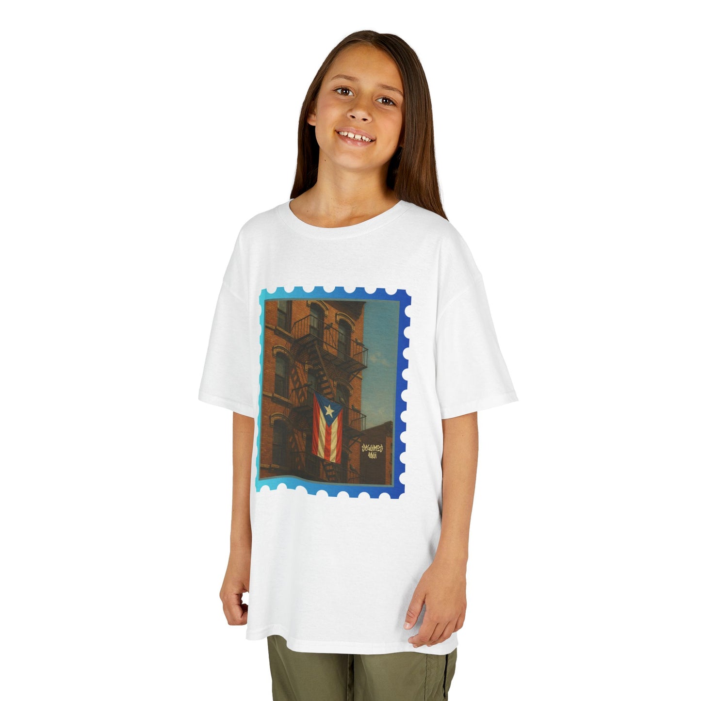 Boricua Barrio Kids T-Shirt – Puerto Rican Flag NYC Street Art