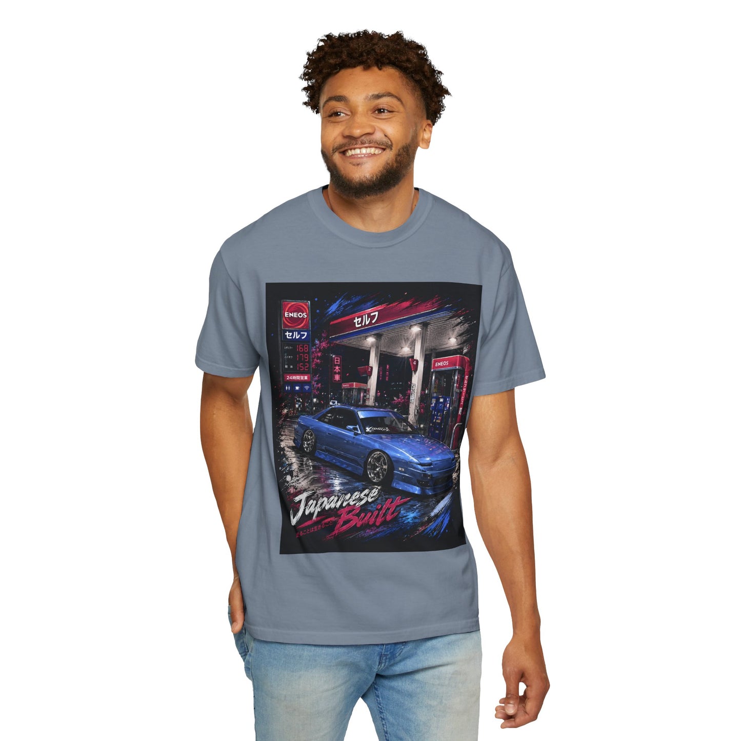 Japanese Built 240 Car T-Shirt — Retro Neon JDM Graphic