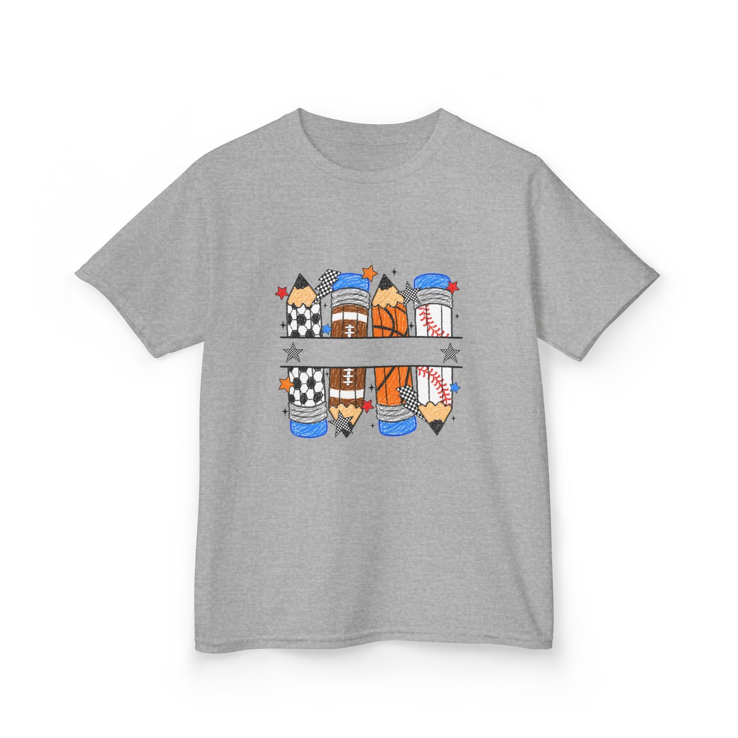 School Days Sports & Creativity Kids T-Shirt – Back to School Pencil Design