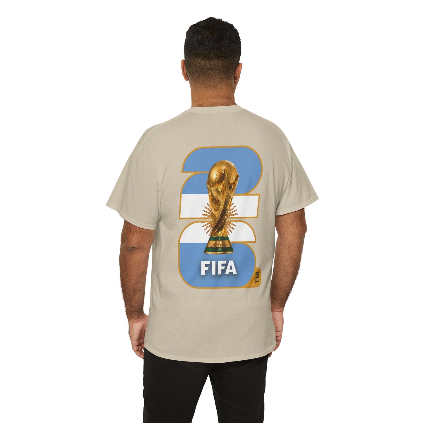 Argentina 2026 FIFA World Cup Fan Edition – Front Crest & Championship Back Graphic T-Shirt